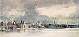 Thomas Girtin Study for the Eidometropolis the Thames from Queenhithe to London Bridge painting